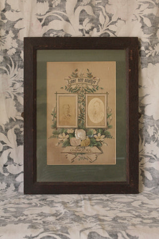 Old Hand Painted Marriage Gift - Love One Another
