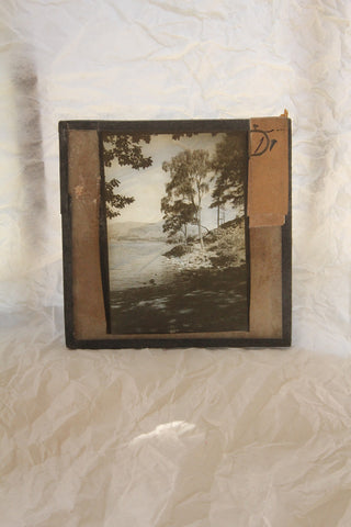 Old Magic Lantern Slide - Lake Edge