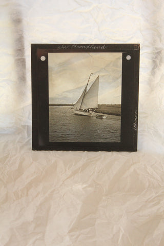 Old Magic Lantern Slide - Sailing In Broadland