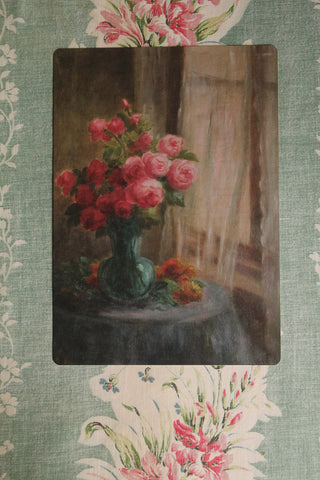 MANTLE CARD -  Medium - Roses By the Window