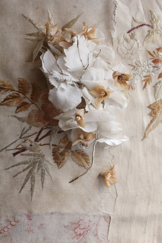 Exquisite French Wedding Corsage With Waxed Flowers