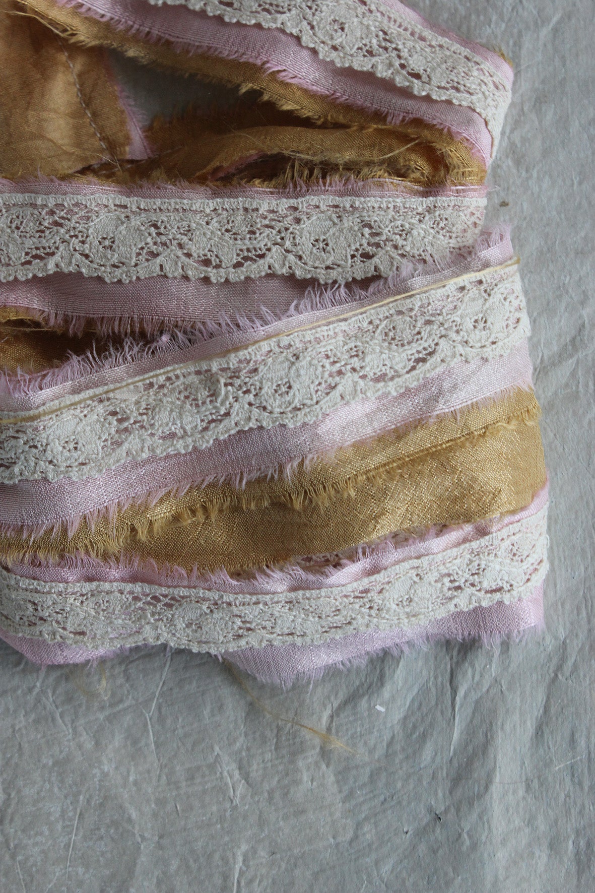 The Patina Collection - Delicate Silk & Lace Ribbon (48)