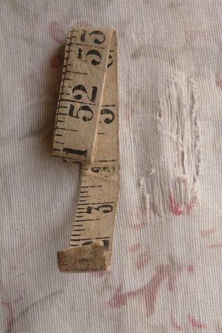 Old Worn Oil Cloth Taoe Measure