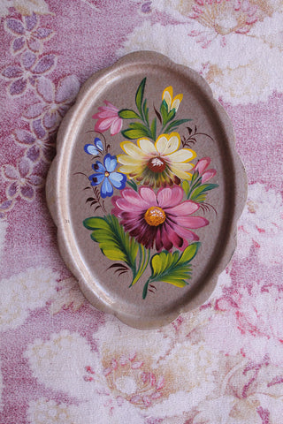 Small Hand Painted Metal Plate