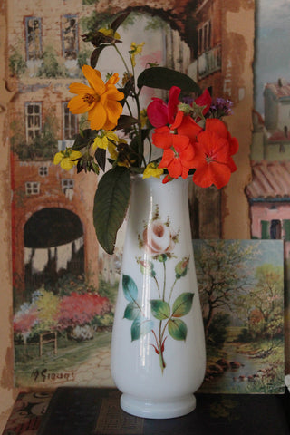 Pretty Milk Glass Vase