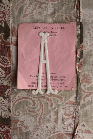 Linen Initial - A (slim)