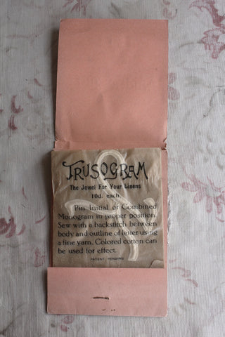 Old Wrap of Trusogram Linen Initials - K