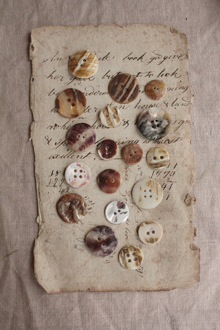 Hand Made Mother of Pearl Buttons - Rustic