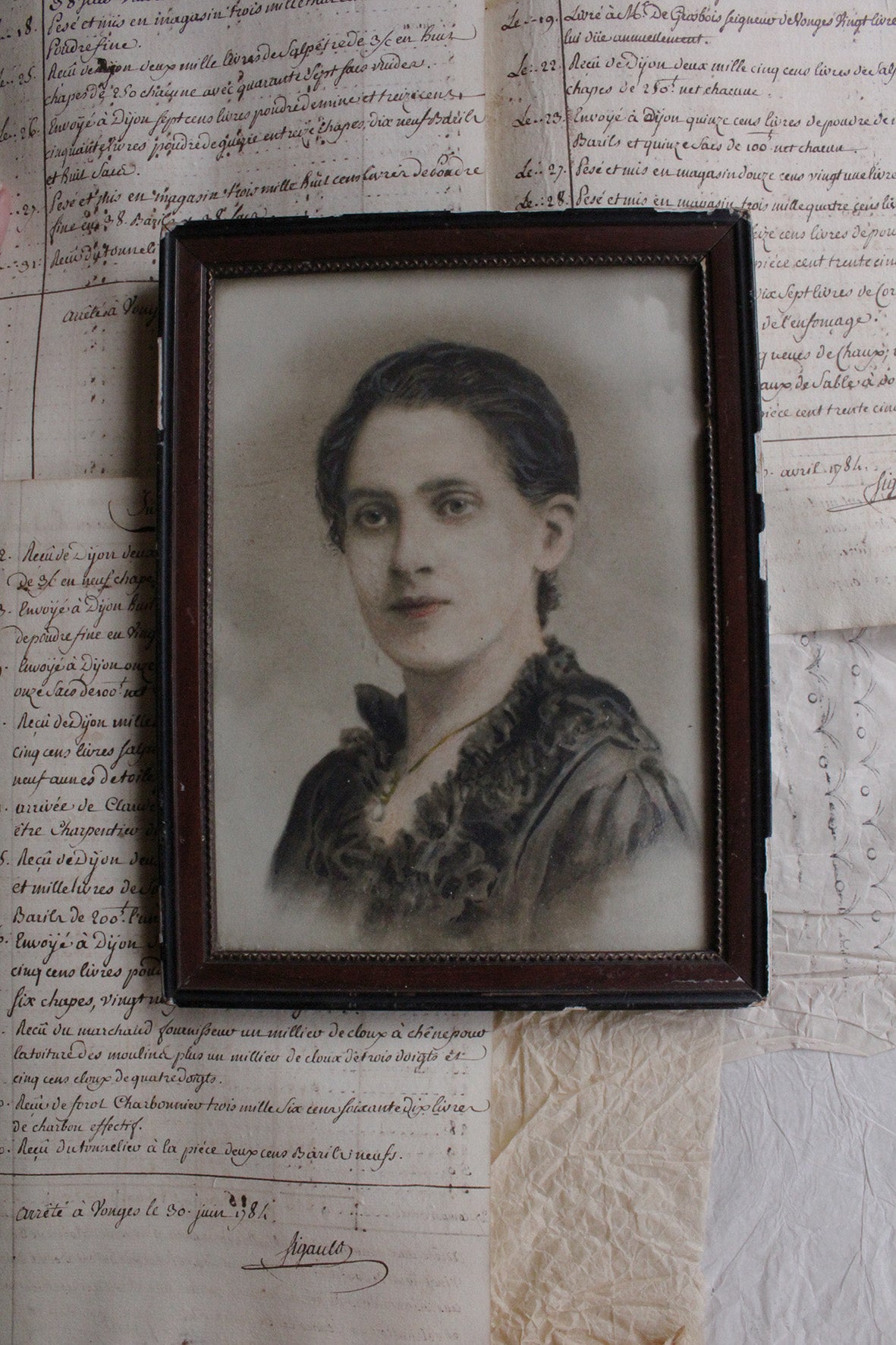 Old Victorian Mourning Portrait Print/Painting