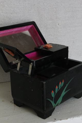 Vintage Hand Painted Music Trinket Box