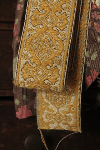 Vintage Woven Ribbon - Gold & English Mustard