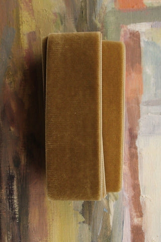 Wide Velvet Ribbon - Mustard Gold - 3.5cm