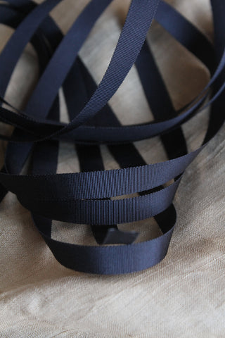 Vintage Milliner's Ribbon -  French Navy
