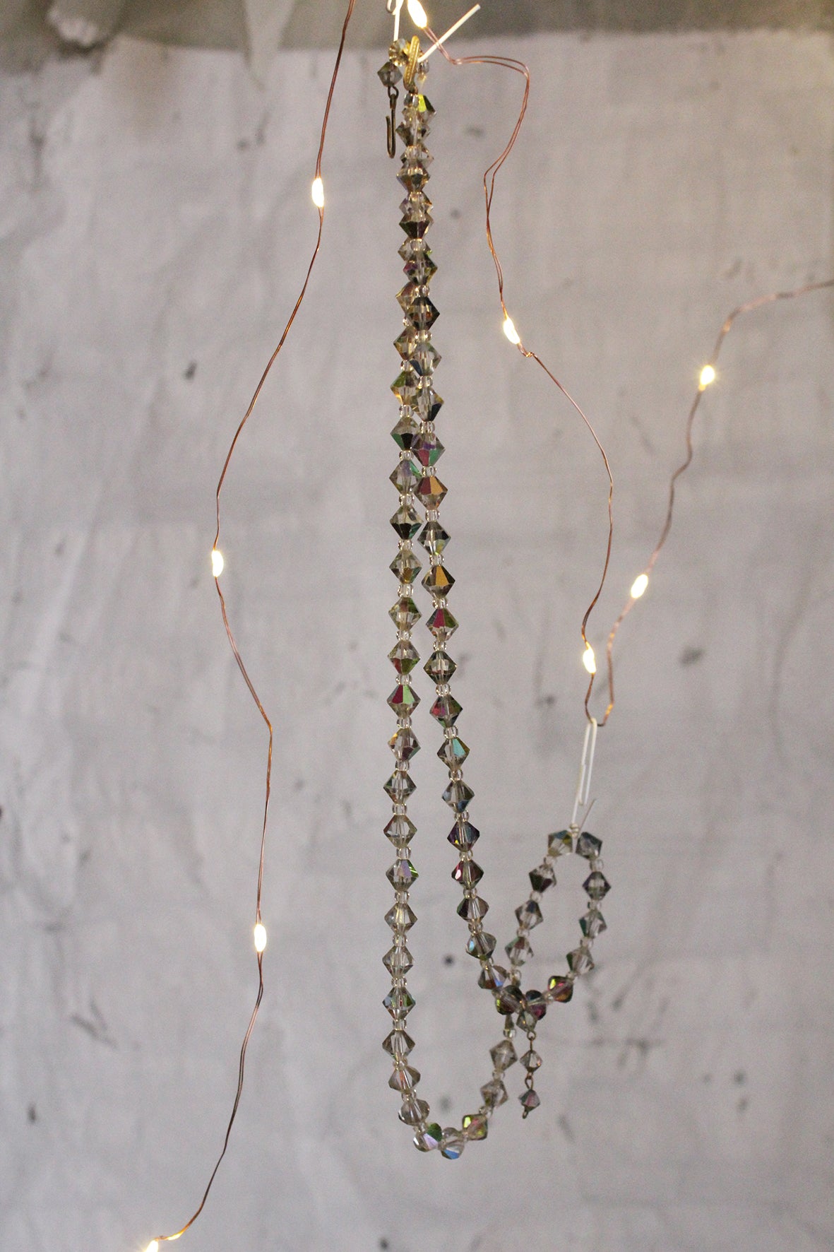 Old Necklace/Garland Wreath Decoration - Angel -  5