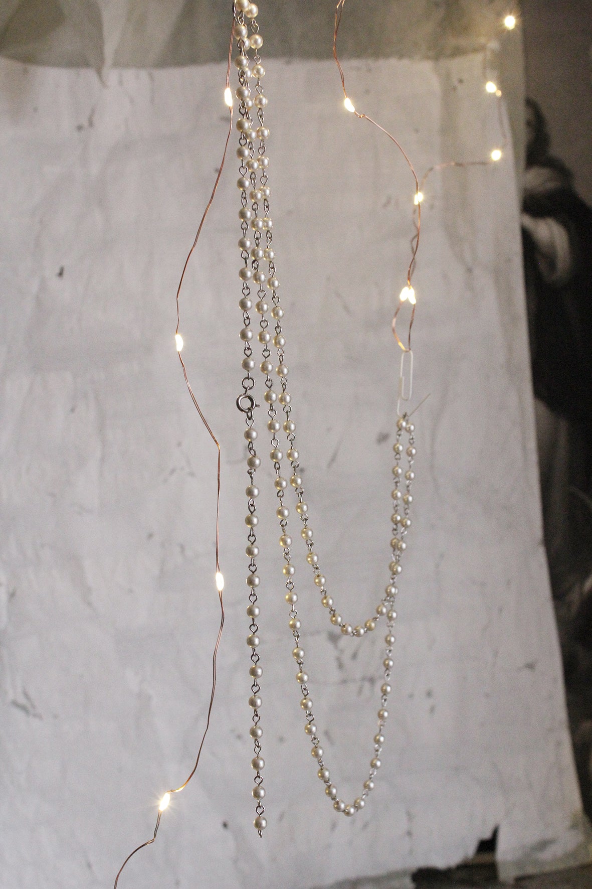 Old Necklace/Garland Wreath Decoration - Angel - 8