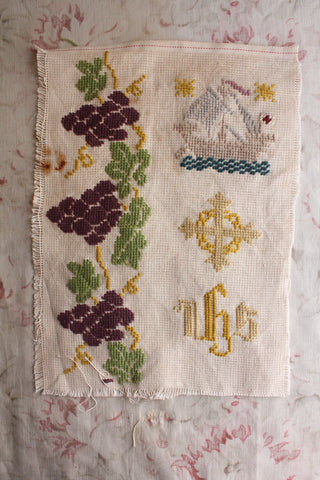 Needlework Panel - Grapes & Nautical