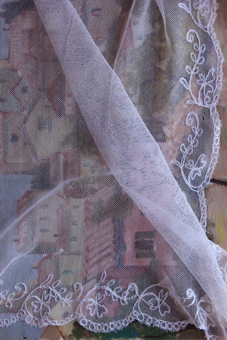 Antique Fine Lace Dress Panel