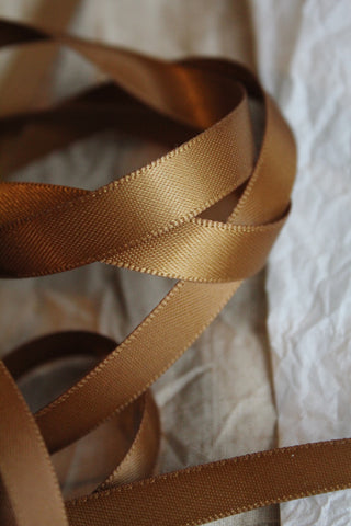 Double Satin Ribbon - OLD BRASS
