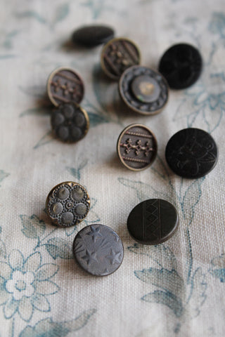 Gorgeous Collection of Antique Pressed Waistcoat Buttons