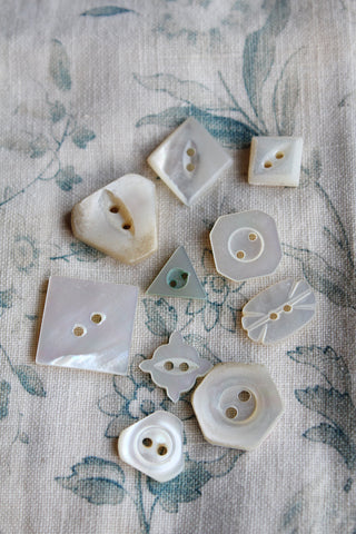 Collection of Interesting Antique Mother of Pearl Buttons - set 1
