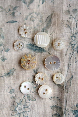 Collection of Interesting Antique Mother of Pearl Buttons - set 4