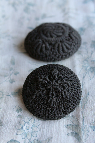 Very Large Victorian Hand Made Crochet Lace Buttons