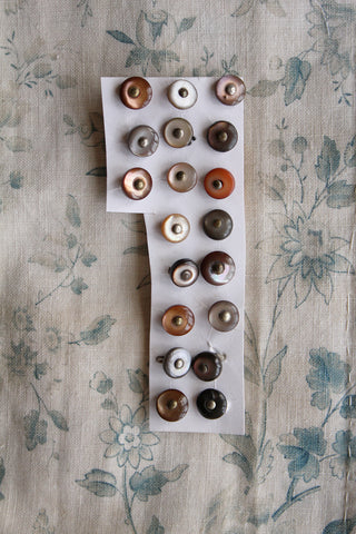 Varied Antique Glass Shoe Buttons