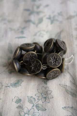 Large Collection of Old Star Detailed Buttons