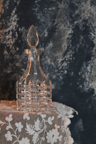 Old Cut Glass Perfume Bottle with Stopper (No.2)