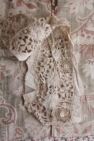 Very Old Unfinished Panel of Lace