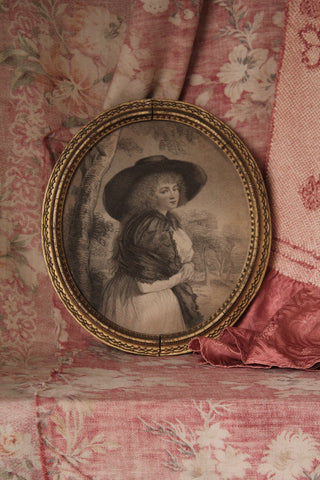 Old Framed Portrait Print