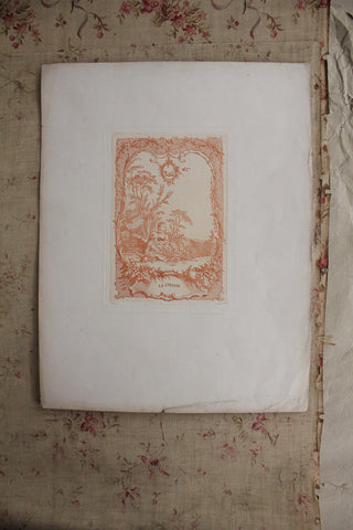 Beautiful French Engraving by Auguste Delâtre - La Chasse