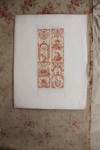 Beautiful French Engraving by Auguste Delâtre - August & July