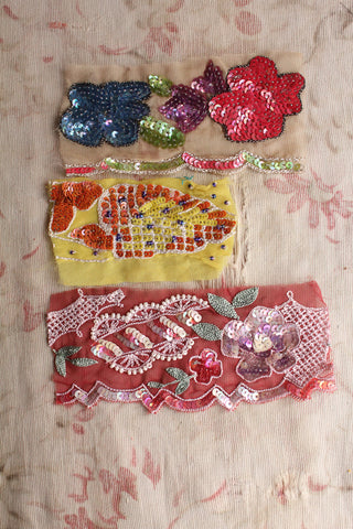 Reclaimed Sequined & Beaded Vintage Sari Panels - Collection 1