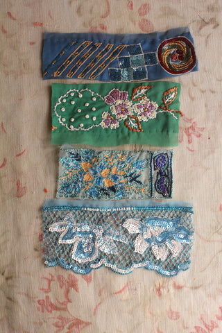 Reclaimed Sequined & Beaded Vintage Sari Panels - Collection 3