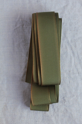 Vintage Milliner's Ribbon - Olive Grove