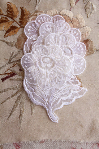 Vintage Organza and Embroidered Flowers