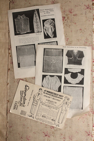 Embroidery Fashion Pages and Sales Card