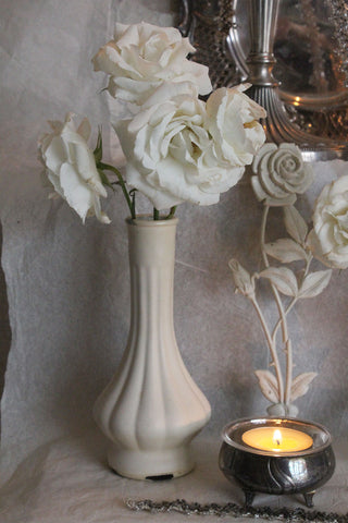 Vintage Cream Bulb Vase