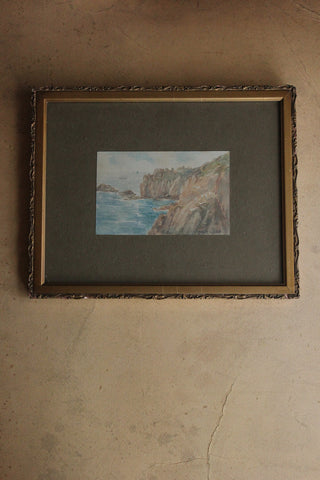 Old Framed Delicate Watercolour - A Cornish View
