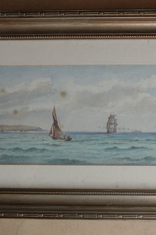 Old Framed Watercolour - The Passing