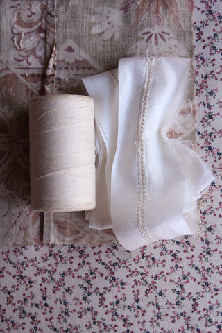 Reclaimed Length of Ladder Silk & Reel of Linen