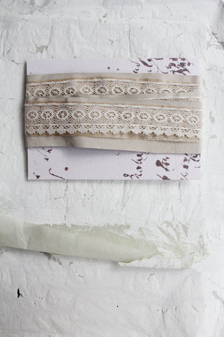 Old Hand Printed Wallpaper Panel - No.3