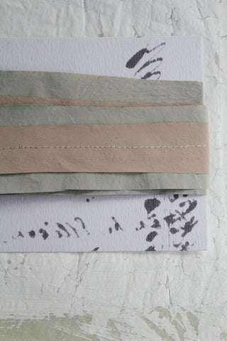 Old Hand Printed Wallpaper Panel - No.3