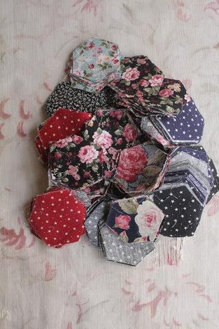 Vintage Patchwork Cut Out Hexagonal Panels - Set 1