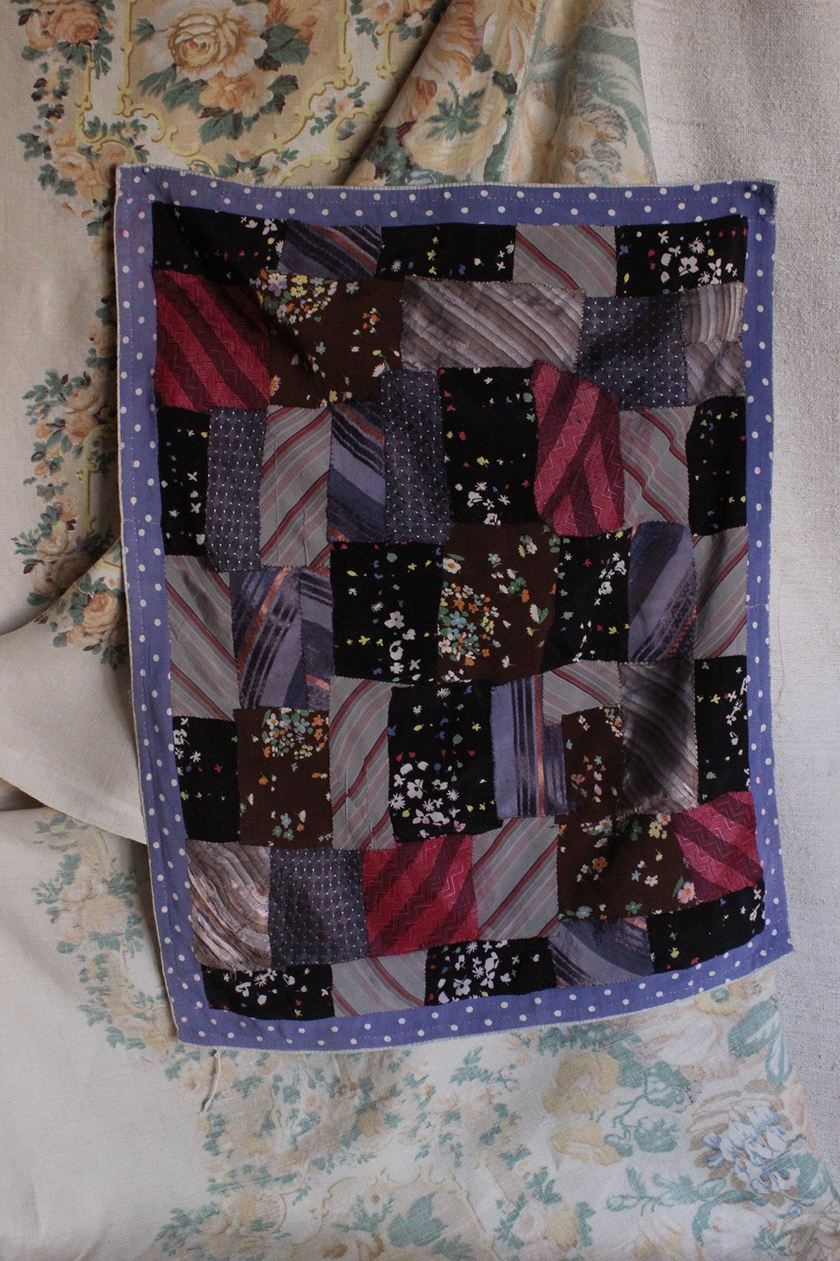 Old Hand Made Patchwork Panel