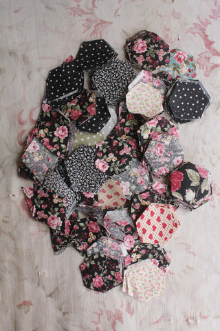 Vintage Patchwork Cut Out Hexagonal Panels - Set 5