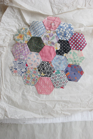 Reclaimed Antique Hand Stitched Patchwork Panel - 31