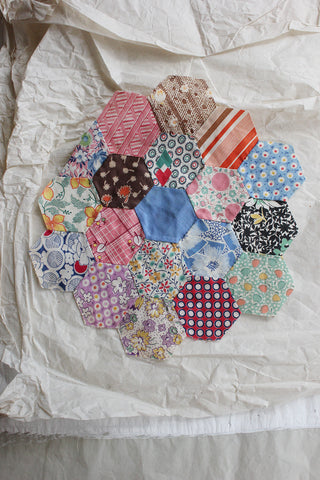 Reclaimed Antique Hand Stitched Patchwork Panel - 33