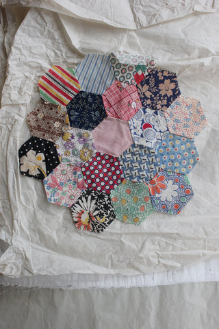 Reclaimed Antique Hand Stitched Patchwork Panel - 36